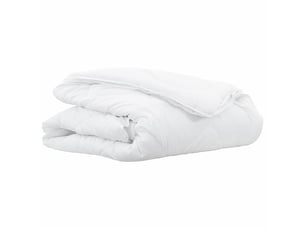 Duvet 2-en-1 200 x 155 x 10 cm hiver - couette polyester blanc respirant
