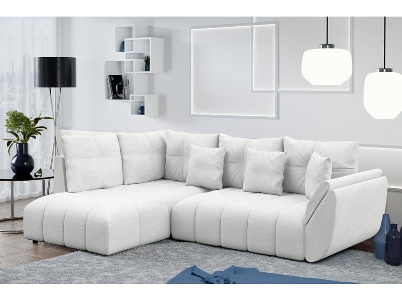  Canapé avec fonction lit corleone blanc canapé d'angle 268cm Corleone - Conforama B