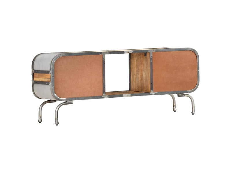  Meuble tv - banc tv - meuble de rangement 110x30x42 cm bois massif de manguier  - Conforama E