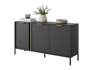 Buffet 3 porte(s)   DMORA Hamagami - 153 cm coloris noir 