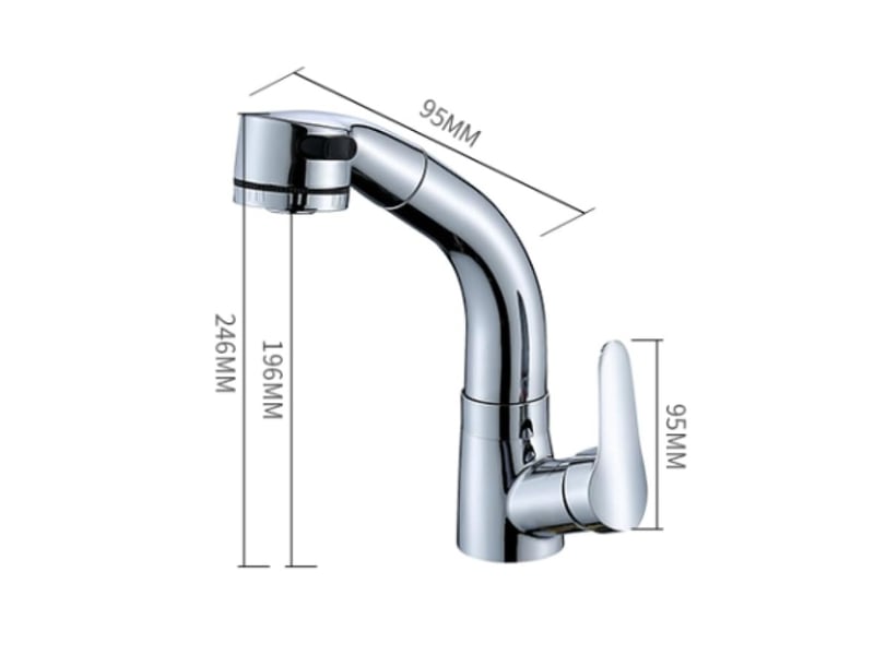  Salle de bain single handle lavabo coulissant robinet froid chaud accessoires de salle de bain,argent SZPA315400JJZJ - Conforama B