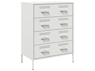 Buffet - bahut - meuble de rangement blanc 68x39x89 cm acier