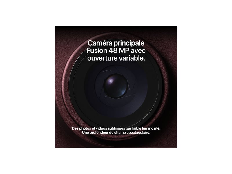 Telephone iphone pro 1 to noir systeme photo pro ouverture variable IP18PRO1TBLACK - Conforama B