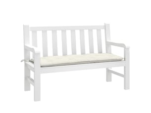 Coussin de banc de jardin, coussin d'assise crème mélangé 120x50x7 cm tissu cf52718