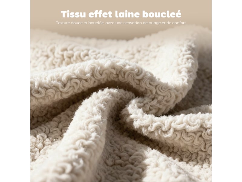  Lot de 2 chaises de salle à manger, chaises de cuisine rembourrées, pieds en bois d'hévéa, 46,5 x 52 x 80 cm, crème  - Conforama D
