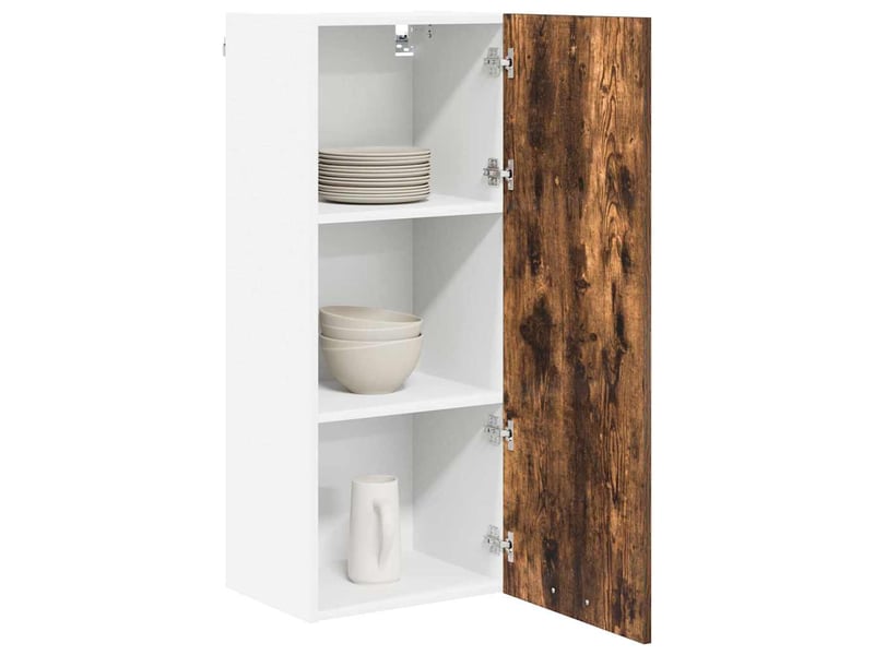  Meuble de rangement, armoire suspendue chêne fumé 40x31x100cm bois d'ingénierie shl7821  - Conforama C