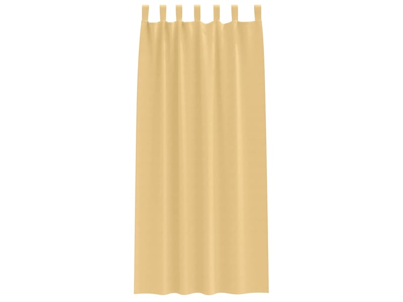  Lot de 2 rideaux occultants, rideaux black-out avec anneaux beige 245 x 140 cm cf44569  - Conforama D