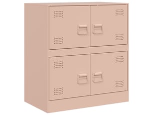 Buffet - bahut - meuble de rangement rose 67x39x73 cm acier