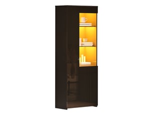 Vitrine coloris noir 3 étagère(s) <strong>MEULVA</strong> <strong></strong> - 70 cmx180 cm