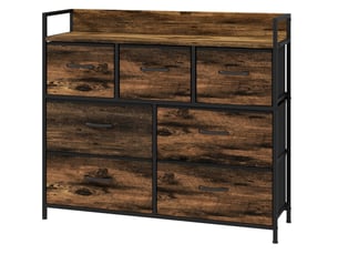 Commode 7 tiroir(s)    <strong>VIVRYN</strong> <strong></strong> coloris marron largeur 29 cm