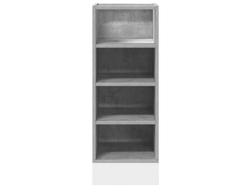  Meuble de rangement, meuble bas de cuisine gris béton 30x44,5x81,5cm bois d'ingénierie  - Conforama D