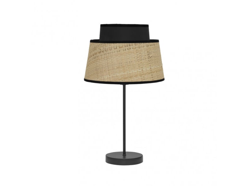  Lampe à poser fabrilamp jia e14 coloris naturelnoir 40 x 20 x 20 cm 177771009 - Conforama A