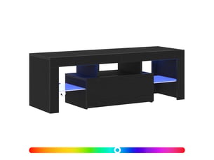 Meuble tv coloris noir 120 cm <strong></strong> <strong></strong>