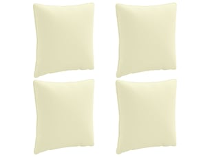 Lot de 4 coussins de dos, coussins de dossier putten 100 % polyester crème cf59432