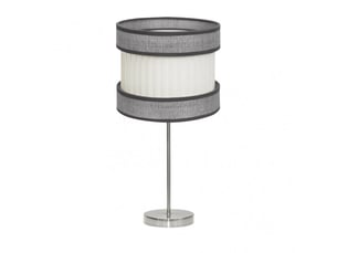 Lampe de table fabrilamp home e27 nickel gris-beige 61 x 30 x 30 cm