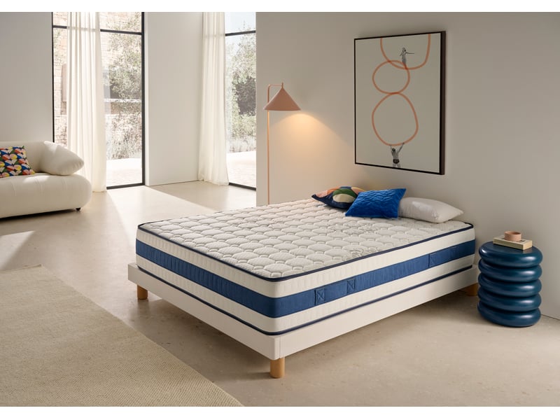  Matelas hybride à ressorts ensachés air balance - mi-ferme, mémoire de forme, indépendance de couchage 8435720076479 - Conforama B