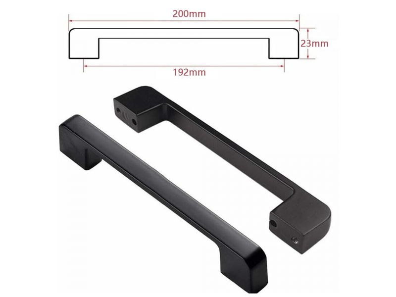  10 tirettes noires pour porte d'armoire de cuisine - distance entre les trous : 192 mm - pour tiroirs et armoires (avec vis)  - Conforama B