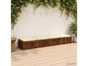 Lot de 4 coussins de siège, coussins d'assise soest 100 % polyester crème cf60398