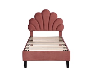 Lit simple 90x200 cm MAISONORA coloris rouge