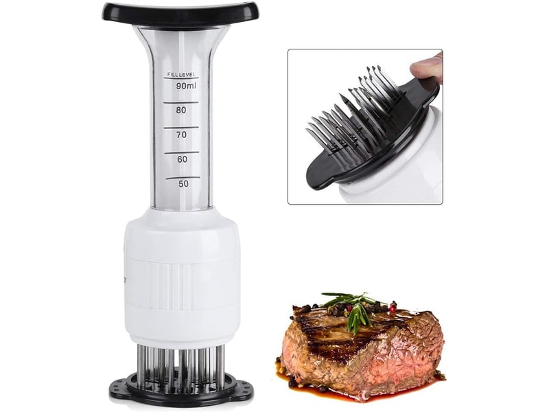 Attendrisseurs à viande injecteur du marinade aiguilles d'acier inoxydable de seringue de pour ramollir la viande - Conforama B