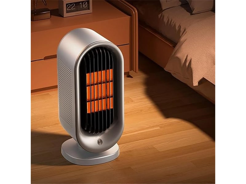  Chauffage électrique, température réglable, compact et portable, avec protection contre la surchauffe et le basculement, blanc HRC0004591LY - Conforama E