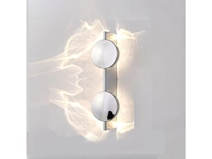 Pplique murale rotative en acier inoxydable – jeu d'ombre et lumière, pour salon, chambre et ambiance-modèle 6 - 40 cm