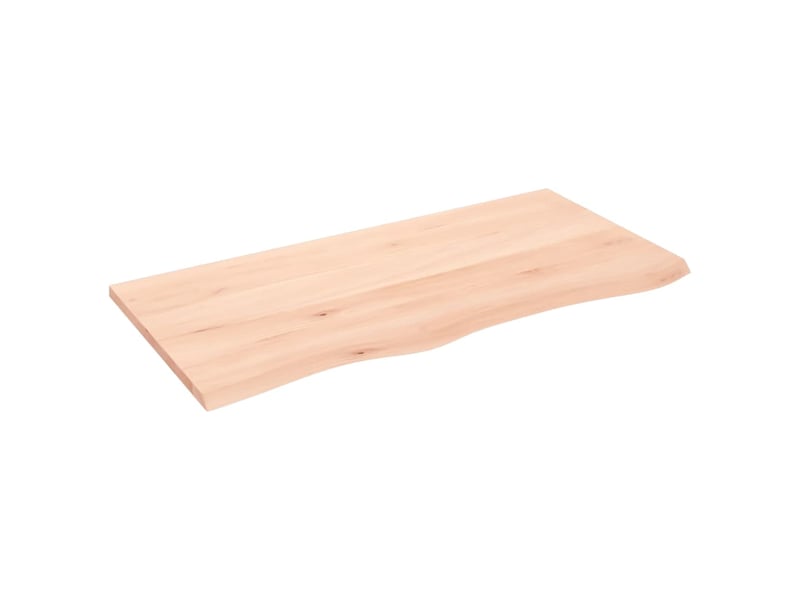  Comptoir de salle de bain, plan de travail 100x50x2 cm bois massif non traité cf65701  - Conforama A