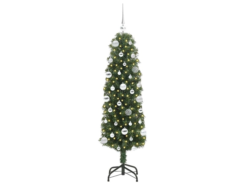  Sapin de noël artificiel, arbre de noël vert 150 cm pvc et acier et plastique shl448  - Conforama C