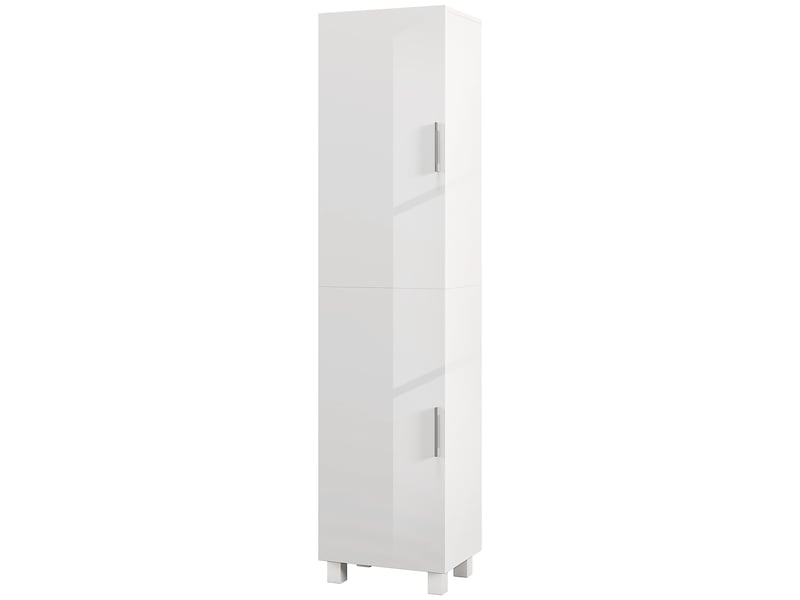  Colonne de salle de bain 2 portes étagères réglables blanc 40 x 30 x 167,5 cm  - Conforama B