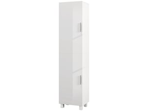 Colonne de salle de bain 2 portes étagères réglables blanc 40 x 30 x 167,5 cm
