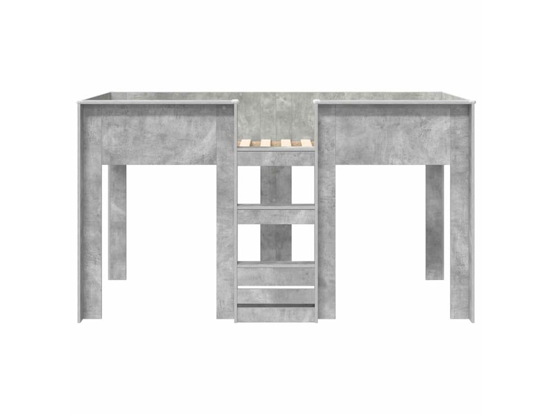  Lit superposé pour enfants - lit jeune gris béton 90 x 190 cm  - Conforama E