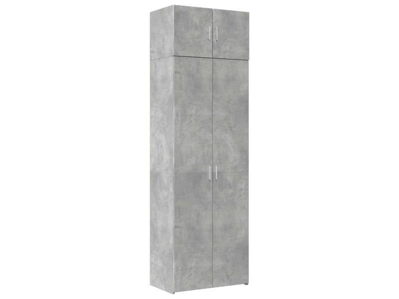  Buffet - armoire de rangement gris béton 70x42,5x225cm bois d'ingénierie  - Conforama A