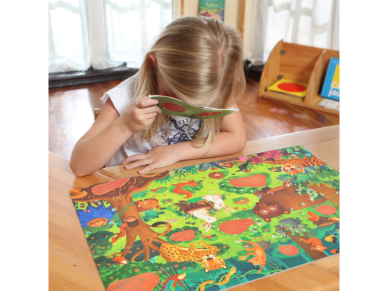  Puzzle détective forêt lunettes - 35 pcs MD3096 - Conforama C