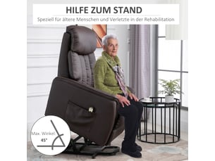 Fauteuil relax électrique  RAELUNYI Cuir / Tissu noir