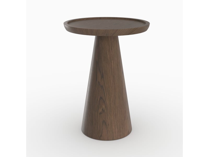  Table d'appoint en placage noyer, d40 cm-côme Côme - Conforama A
