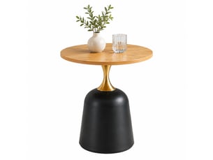 Table basse rond(e) coloris bicolore <strong>CHICFURN</strong> <strong></strong> - 60 cmx60 cm