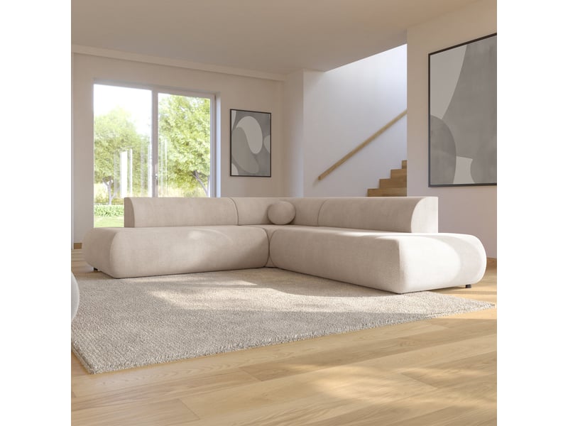 Selsey armone - canapé d'angle convertible - 265 cm - beige clair Armone - Conforama B