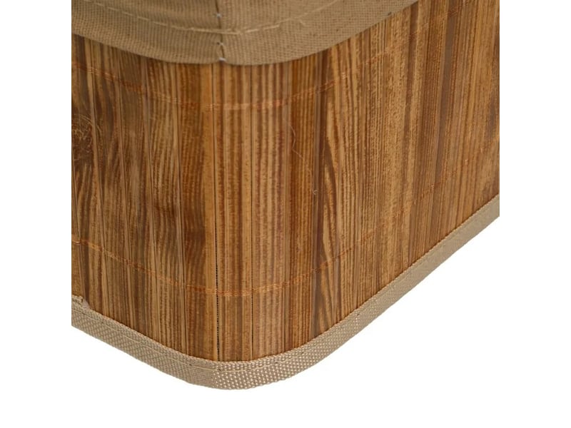  Lot de 4 paniers de rangement multiformes en bambou et tissu marron,corbeilles multi-usages décoratives  - Conforama D