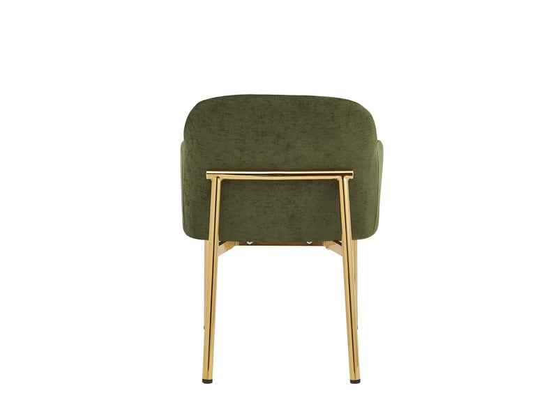  Lot de 2 chaises de salle à manger rembourrées avec accoudoirs, réglables en hauteur, charge 125 kg, coloris vert Fay Lum - Conforama E