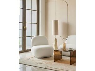 Fauteuil fixe <strong>BELIANI</strong> <strong></strong> Tissu blanc vendu A l'unité