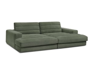 Canapé droit fixe BOBOCHIC SIERRA 4 places Tissu vert
