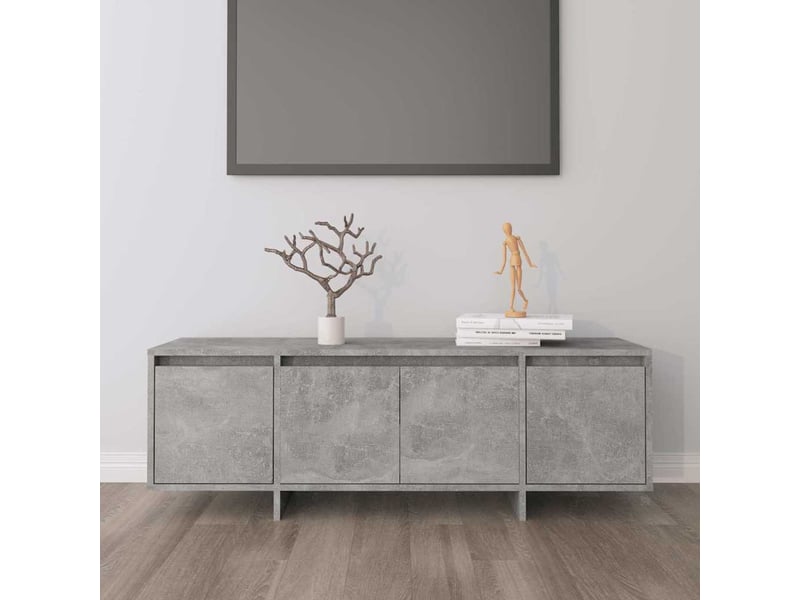  Meuble tv - banc tv - meuble de rangement gris béton 120x30x40,5 cm bois d'ingénierie  - Conforama B
