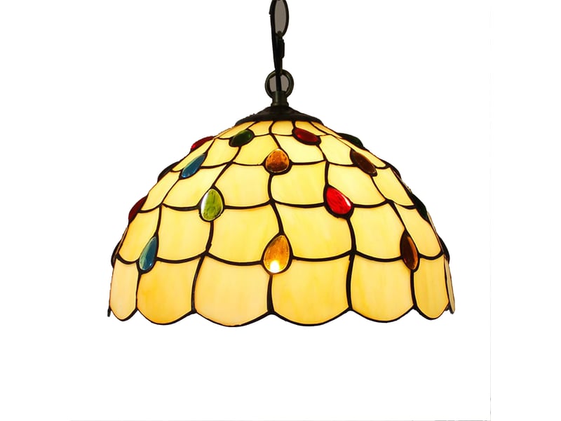  Suspension créative en bois massif et verre, style campagne – e27, source 9w blanc chaud incluse, pour salle à manger, bureau et chambre-style 2  - Conforama A