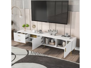 Meuble tv coloris blanc