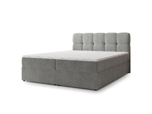 Lit avec rangement 180x200 cm <strong>MASSENO</strong> <strong></strong> coloris gris
