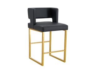 Lot de 2 tabourets de bar 53x48x91 cm, chaises hautes avec assise carrée, meuble cuisine, pieds en métal doré, pu noir