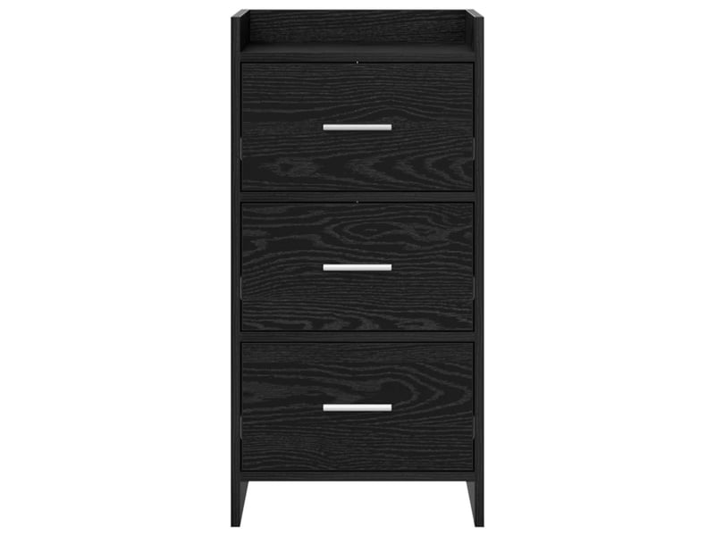 Buffet - bahut - meuble de rangement chêne noir 40 x 36 x 80 cm bois d'ingénierie  - Conforama E