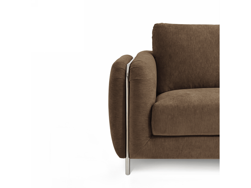  Canapé 3 places en tissu tramé toucher doux brun expresso swing 1SWI3PTTBE - Conforama C
