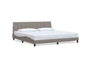 Lit 2 places 200x200 cm coloris taupe