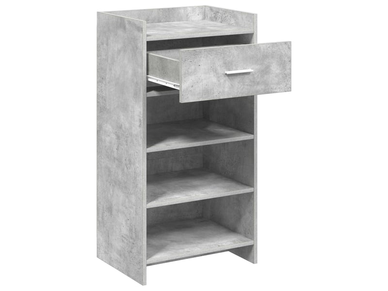  Meuble à chaussure, cabinet à chaussures avec tiroir gris béton 48x36x92 cm  - Conforama D